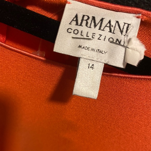 Armani Collezioni Light Orange Tea Length Dress - Picture 2 of 8